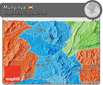 Political 3D Map of Munyinya