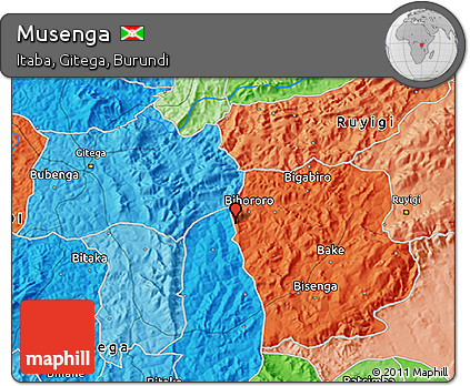 Political 3D Map of Musenga