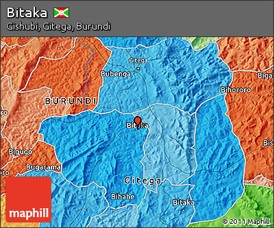 Political 3D Map of Bitaka