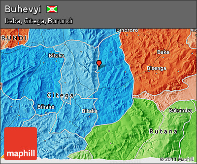 Political 3D Map of Buhevyi