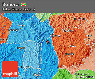 Political 3D Map of Buhoro