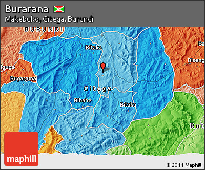 Political 3D Map of Burarana