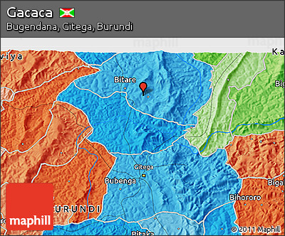 Political 3D Map of Gacaca