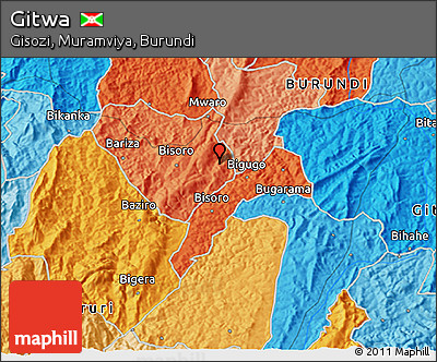 Political 3D Map of Gitwa