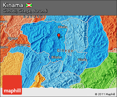 Political 3D Map of Kinama