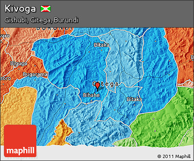 Political 3D Map of Kivoga