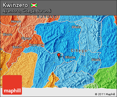 Political 3D Map of Kwinzero