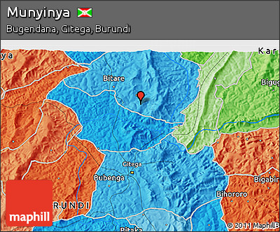 Political 3D Map of Munyinya