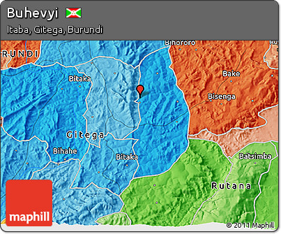 Political 3D Map of Buhevyi