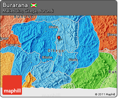 Political 3D Map of Burarana