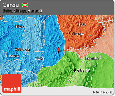 Political 3D Map of Canzu