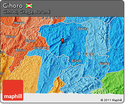 Political 3D Map of Gihoro