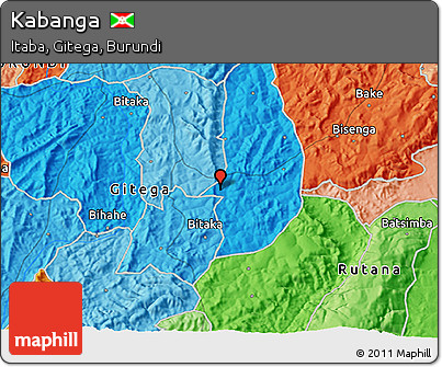 Political 3D Map of Kabanga
