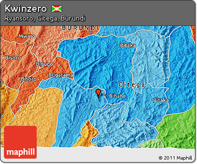 Political 3D Map of Kwinzero