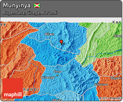 Political 3D Map of Munyinya