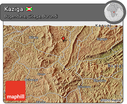 Satellite 3D Map of Kaziga
