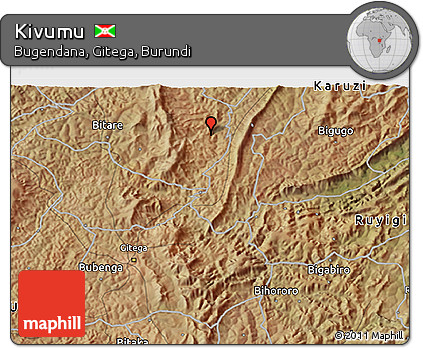 Satellite 3D Map of Kivumu