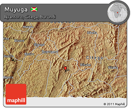Satellite 3D Map of Muyuga