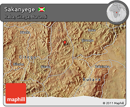 Satellite 3D Map of Sakanyege
