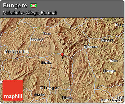 Satellite 3D Map of Bungere
