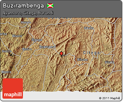 Satellite 3D Map of Buzirambenga