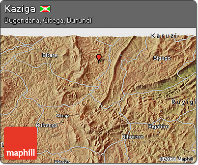 Satellite 3D Map of Kaziga