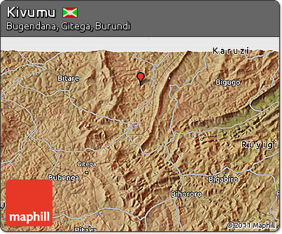 Satellite 3D Map of Kivumu
