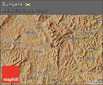 Satellite 3D Map of Bungere