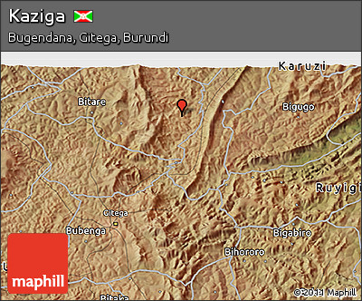 Satellite 3D Map of Kaziga