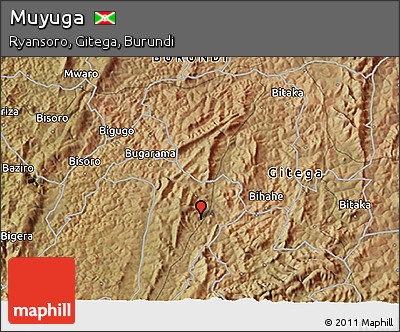 Satellite 3D Map of Muyuga