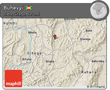 Shaded Relief 3D Map of Buhevyi