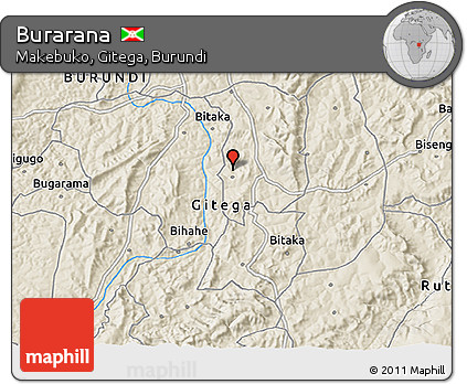 Shaded Relief 3D Map of Burarana
