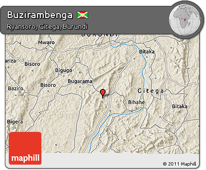 Shaded Relief 3D Map of Buzirambenga