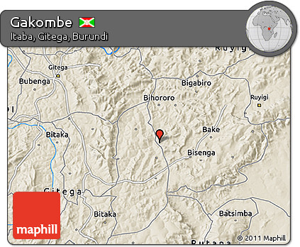 Shaded Relief 3D Map of Gakombe