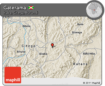 Shaded Relief 3D Map of Gaterama
