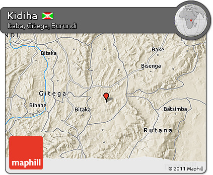 Shaded Relief 3D Map of Kidiha