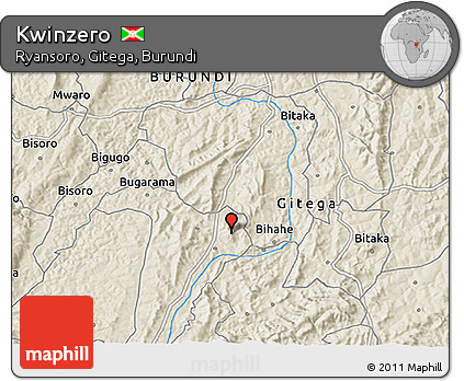 Shaded Relief 3D Map of Kwinzero