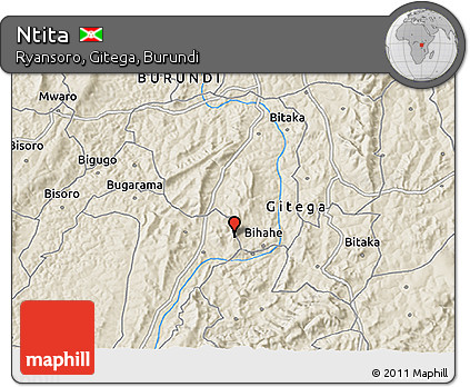 Shaded Relief 3D Map of Ntita