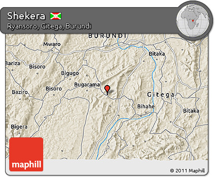 Shaded Relief 3D Map of Shekera