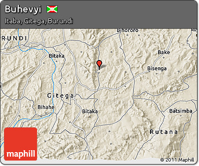 Shaded Relief 3D Map of Buhevyi