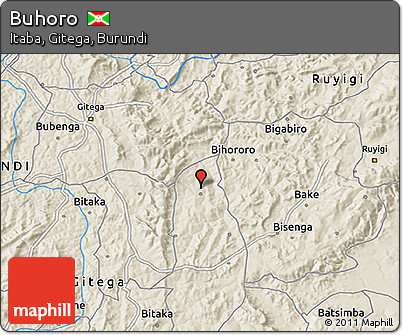 Shaded Relief 3D Map of Buhoro