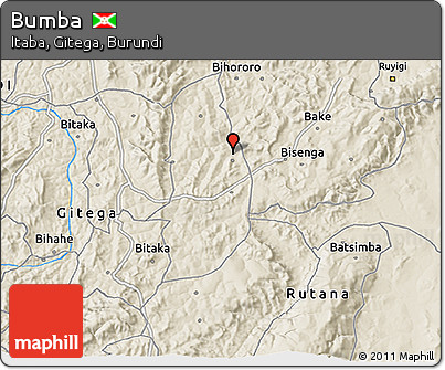 Shaded Relief 3D Map of Bumba