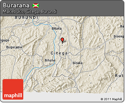 Shaded Relief 3D Map of Burarana