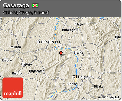 Shaded Relief 3D Map of Gasaraga