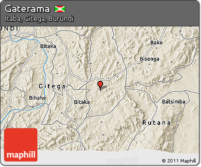 Shaded Relief 3D Map of Gaterama