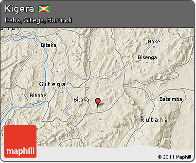 Shaded Relief 3D Map of Kigera