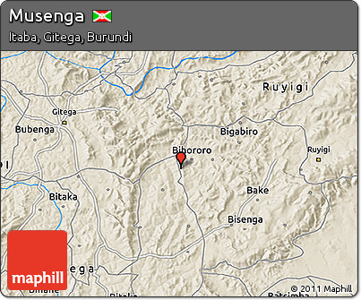 Shaded Relief 3D Map of Musenga