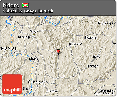 Shaded Relief 3D Map of Ndaro