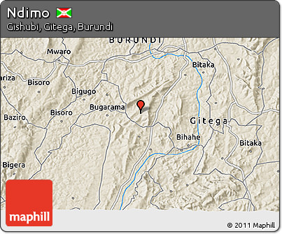 Shaded Relief 3D Map of Ndimo