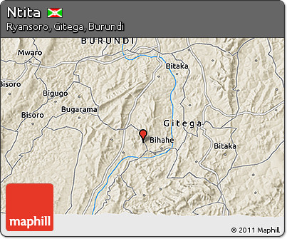 Shaded Relief 3D Map of Ntita